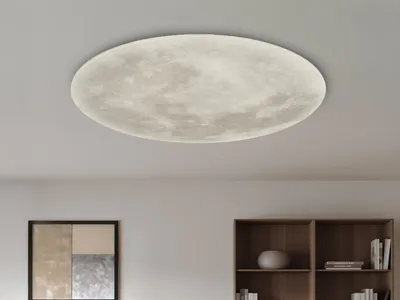 Produktbild von TRIO-Leuchten Deckenleuchte LED LUNAR DH 40x10 cm weiß Deckenlampe