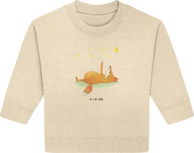 Produktbild von Mr. & Mrs. Panda Organic Baby Pullover Fuchs Sterne 24. - 36. Monat - Natural Raw - Geschenk, Bullover, Mond, Sternengucker, Füchse