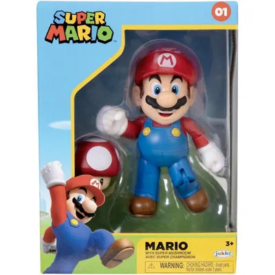 Immagine prodotto di Figurina - JAKKS PACIFIC - Super Mario Bros: Mario + Toad - 10 cm