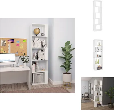 Produktbild von vidaXL Bücherregal/Raumteiler Weiß 45x24x159 cm Holzwerkstoff -  Bücherregale & Bücherschränke