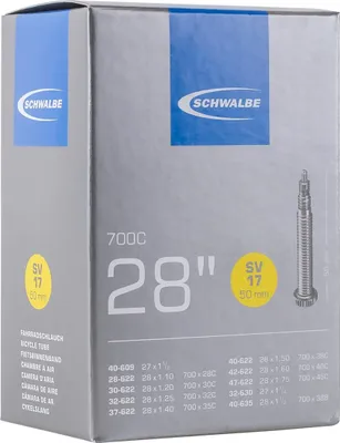 Image de Schwalbe Unisex - Adulte Chambre à air vélo SV17 28/47-622/635 EK 50 mm Chambre à air, valve sclaverant, 28