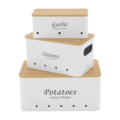 Produktbild von 3 Stück Behälter Set Aufbewahrungsbox weiß