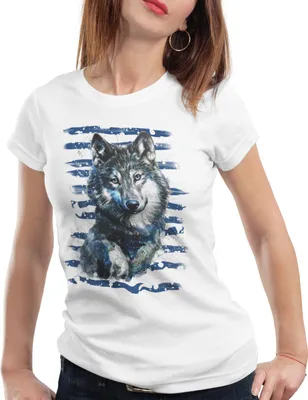 Produktbild von style3 Einsamer Wolf Damen T-Shirt rudel wald wildnis forst, Größe:M