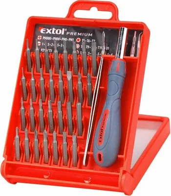 Zdjęcie produktu dla Wkrętaki z końcówkami, zestaw 32 sztuk, EXTOL PREMIUM, NA SPRZEDAŻ