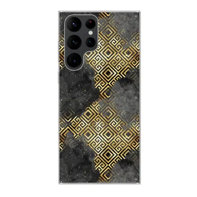 Produktbild von MuchoWow® Handyhülle Schutzhülle Hülle für Samsung Galaxy S22 Ultra Gold - Marmor - Muster Silikon Softcase Handy Hülle - Abbildung