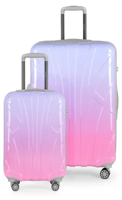 Zdjęcie produktu dla Suitline - Zestaw 2 walizek, wózek bagażowy 55x35x20 cm + duża walizka podróżna XL bagaż rejestrowany, 4 podwójne kółka, lekkie walizki damskie, męskie, Sakura