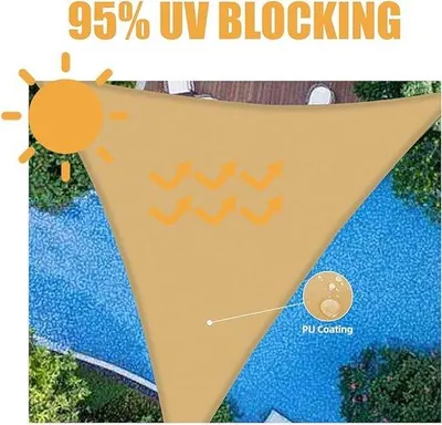 Produktbild von Famanu Sonnensegel Rechteckig Wasserdicht mit UV-Schutz - 2,4 x 2,4 x 2,4 m