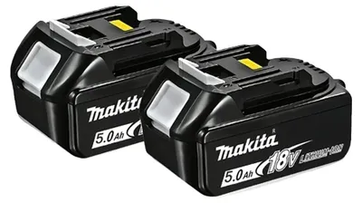 Immagine prodotto di Batterie agli ioni di litio, capacità di 5,0 Ah, compatibilità 18V, 2 batterie
