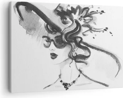 Produktbild von Bild auf Leinwand - Leinwandbild - Frau Modell - 70x50cm - Wand Bild - Wanddeko - Wandbilder - Leinwanddruck - Bilder - Kunstdruck - Wanddekoration - Leinwand bilder - Wandkunst - AA70x50-4066