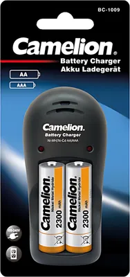 Produktbild von CAMELION Stecker - Ladegerät BC-1009 inkl. 2x Ni-MH Akku Mignon AA 2300mAh