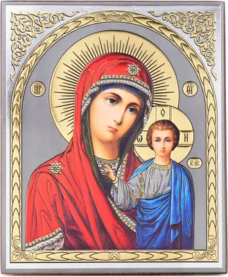 Produktbild von Gottesmutter von Kazan Holz Ikone 15x18cm christlich orthodox Ikonografie 16585