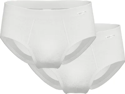 Produktbild von AMMANN Herren Slips, 2er Pack - Doppelpack, Doppelripp, Eingriff, Weichbund, Baumwolle Weiß M