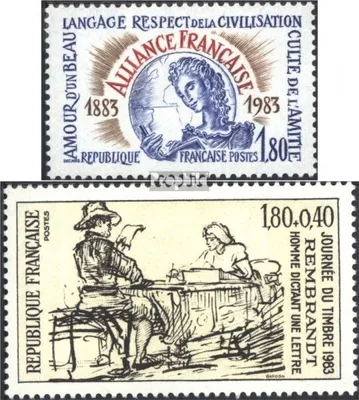 Produktbild von Briefmarken Frankreich 1983 Mi 2383,2384 (kompl.Ausg.) postfrisch Kultur