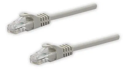 Produktbild von LAN UTP-Patchkabel, Cat.5e, RJ45 M - RJ45 M, 2 m, ungeschirmt, grau, reines Kupfer Wirtschaft
