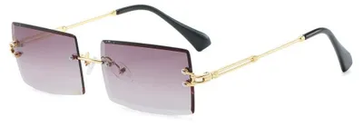 Produktbild von Retro Randloser Sonnenbrille für Damen und Herren, Grau