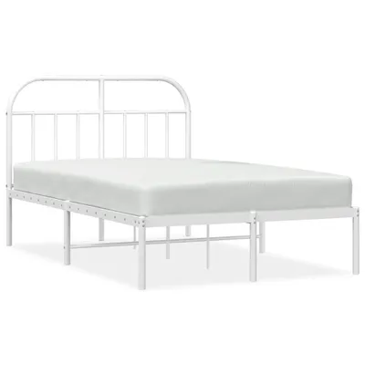 Produktbild von "2026 MODERNE"Bettgestell - Doppelbett - mit Kopfteil Metall Weiß 120x200 cm - Polsterbett Klassische Betten CC6288468