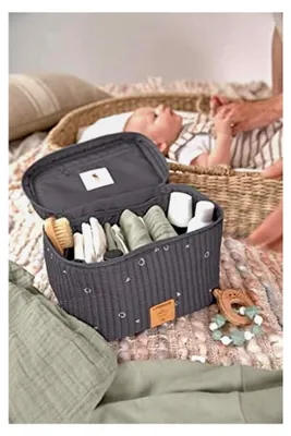 Produktbild von Wickeltisch Organizer für Windeln – Tragbarer Aufbewahrungskorb für Babys