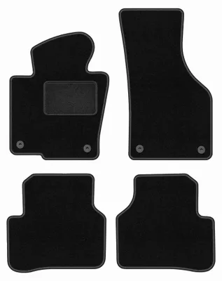 Produktbild von Velours-Fußmatten für Volkswagen CC 2012-2017 (Coupé) – 4-tlg, Schwarz, passgenau – Wielganizator LUX