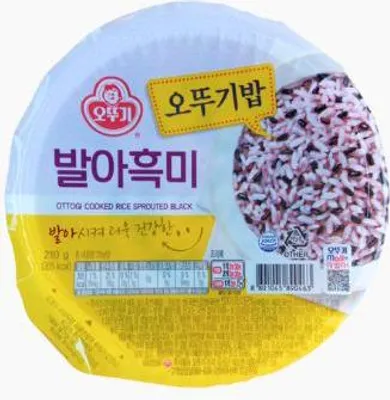 Produktbild von Ottogi | Fertig Gekochter Reis Mit Schwarzem Reis - 210g - Mikrowellenreis - Gesund - Hetban Reis