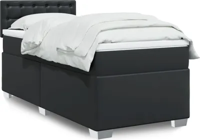 Produktbild von Maison Exclusive - Boxspringbett mit Matratze Schwarz 80x200 cm Kunstleder