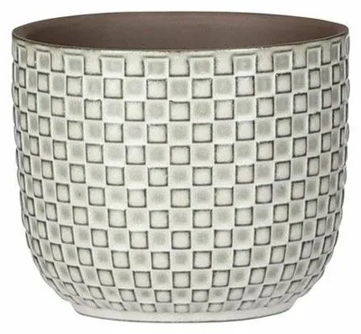 Produktbild von Mica Decorations - Blumentopf - Keramik weis - 11 x 9 cm