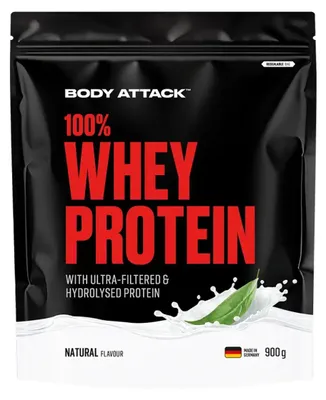Produktbild von Body Attack 100 % Whey Protein – 900 g Neutral