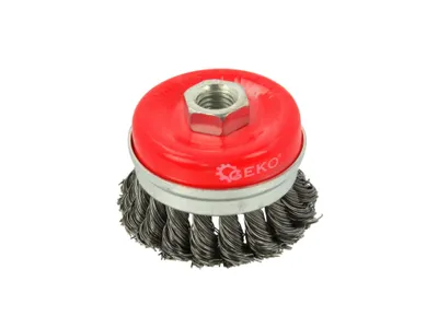 Image de Brosse métallique à disque renforcée à l'avant - fil tressé 65 mm M14 09463
