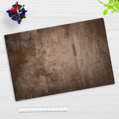 Produktbild von Schreibtischunterlage für Kinder und Erwachsene - Beton dunkelbraun - 60 x 40 cm - aus Premium Vinyl - Germany
