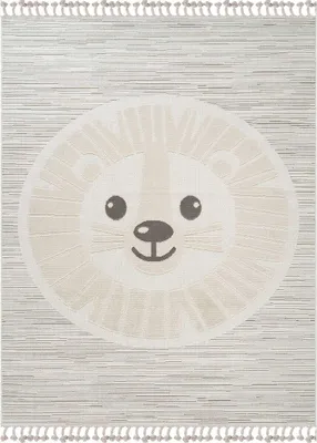 Produktbild von Kinderteppich strukturiert weißer Löwe 160x230
