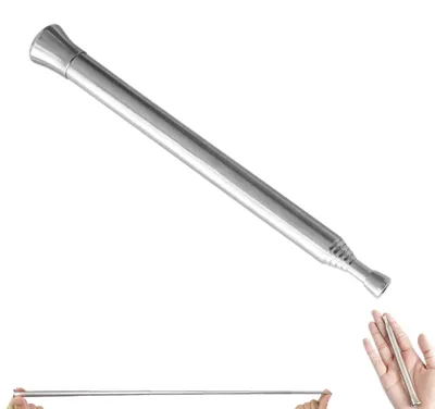 Productafbeelding van Vuurpijp vuurblaaspijp - Roestvrij staal - Inklapbaar - 62,6 cm uitgetrokken