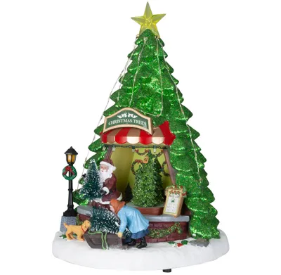 Produktbild von Animierte Spieluhr LED & Musik Weihnachtsbaum 34cm