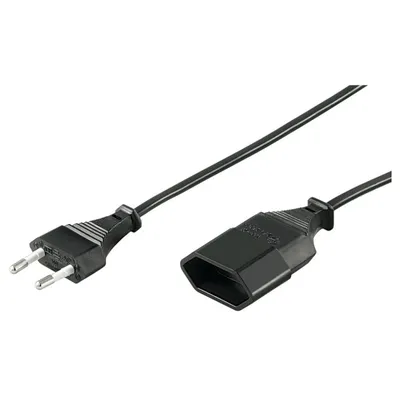 Immagine prodotto di Goobay 51355 Prolunga Euro, 2 m, nero, 2 m - Spina Euro (tipo C, CEE 7/16) > Spina Euro (tipo C, CEE 7/16)