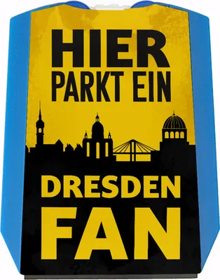 Produktbild von Hier parkt ein Dresden Fan Parkscheibe in Gelb Schwarz