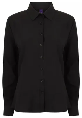 Image de Henbury - Chemise pour femmes à manches longues LT4264 (L) (noir)