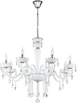 Produktbild von EGLO Pendelleuchte Carpento, 8 flammiger Kronleuchter Vintage, Shabby Chic, Hängelampe, Esstischlampe, Wohnzimmerlampe hängend mit E14
