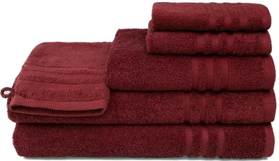 Produktbild von grace grand spa Gästetuch Aktion mit Streifen-Bordüre Brombeer One Size