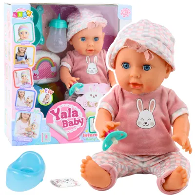 Immagine prodotto di Baby Doll Neonato Pipì Rosa Set Accessori Suoni 35cm