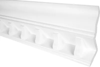 Produktbild von GRAND DECOR Stuckleisten Decke Barock Stil, PolyurethanHartschaum weiß - 2m Deckenleisten gemustert Rahmenleisten Deckenstuck zum kleben (30 Meter C1027)