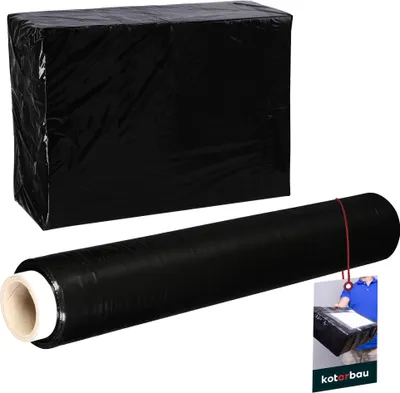 Produktbild von KOTARBAU® Fólia na balenie Stretch fólia 1,5 kg | D 285 m Š 50 cm | Stretch fólia čierna Stretch fólia v roli Baliaca fólia Pohyblivá fólia na nábytok Stretch fólia 500mm