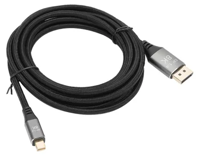 Obrázok produktu pre B0305?3 – kábel z mini DP na DP, verzia 1.4, adaptér pre 8K rozlíšenie, dĺžka 3 metre