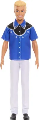 Produktbild von Barbie Fashionistas Ken-Puppe blonde mit Westernlook