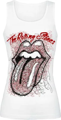 Produktbild von The Rolling Stones Top Damen Sketch Tongue weiß M