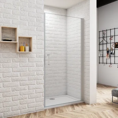 Produktbild von 80X185cm Nischentür Drehtür Schwingtür Duschkabine Duschabtrennung Dusche 5mm ESG-Sicherheitsglas