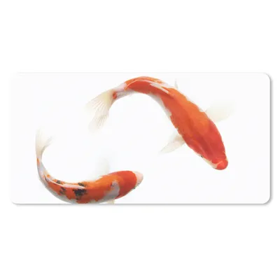 Produktbild von MuchoWow® Mauspad Mousepad Koi-Karpfen vor einem weißen Hintergrund 60x30 cm - Mousepads - Maus Mat - Pad - Mausunterlage - Nachhaltig