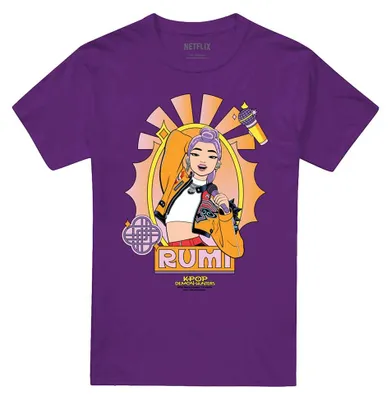 Productafbeelding van K-Pop Demon Hunters - T-shirt voor heren/dames, uni model, TV42738 (maat M) (paars)