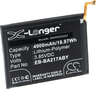 Produktbild von vhbw Akku Ersatz für Samsung EB-BA217ABY, GH82-22989A für Handy Smartphone Telefon (4900 mAh, 3,85 V, Li-Polymer)