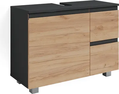 Obrázek produktu pro Vicco Dolní skříňka pod dřez J-Shape, 80 x 61 cm, Antracit/Dub