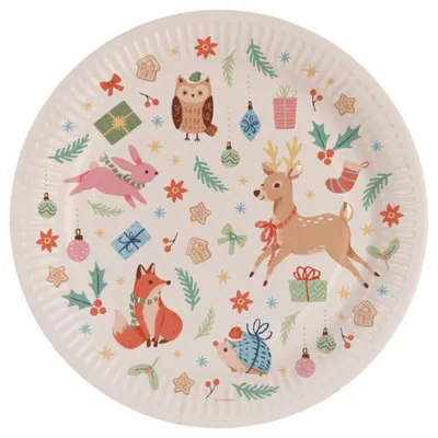 Immagine prodotto di Piatto di carta rotondo Winter Woodland