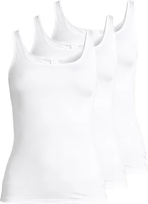 Produktbild von Nina von C. 3er Pack Pure Unterhemd / Top Glänzende Satinbörtchen als Abschluss, Glatte Oberfläche, Zart wie eine zweite Haut