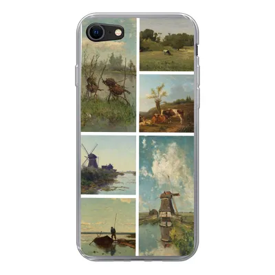Produktbild von MuchoWow® Handyhülle Schutzhülle Hülle für iPhone 8 Kunst - Collage - Niederlande Silikon Softcase Handy Hülle - Schutzhaube